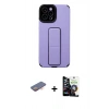 MARSİLYAN™- iPhone 12 Pro Max Kılıf Çekirdek Yansıma - Şeffaf Temperli Cam Ekran Koruyucu + Renkli Kamera Lens Koruma Cam - TU