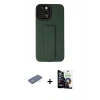 MARSİLYAN™- iPhone 12 Pro Max Kılıf Çekirdek Yansıma - Şeffaf Temperli Cam Ekran Koruyucu + Renkli Kamera Lens Koruma Cam - YL