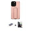 MARSİLYAN™- iPhone 12 Pro Max Kılıf Çekirdek Yansıma - Şeffaf Temperli Cam Ekran Koruyucu + Renkli Kamera Lens Koruma Cam - TU