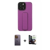 MARSİLYAN™- iPhone 12 Pro Max Kılıf Çekirdek Yansıma - Şeffaf Temperli Cam Ekran Koruyucu + Sarı Neon Fosforlu Kamera Lens