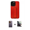 MARSİLYAN™- iPhone 12 Pro Max Kılıf Çekirdek Yansıma - Şeffaf Temperli Cam Ekran Koruyucu + Sarı Neon Fosforlu Kamera Lens