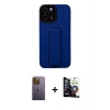 MARSİLYAN™- iPhone 12 Pro Max Kılıf Çekirdek Yansıma - Şeffaf Temperli Cam Ekran Koruyucu + Sarı Neon Fosforlu Kamera Lens