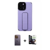 MARSİLYAN™- iPhone 12 Pro Max Kılıf Çekirdek Yansıma - Şeffaf Temperli Cam Ekran Koruyucu + Sarı Neon Fosforlu Kamera Lens