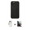 MARSİLYAN™- iPhone 12 Pro Max Kılıf Çekirdek Yansıma - Şeffaf Temperli Cam Ekran Koruyucu + Shine Kamera Lens - GD