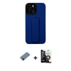 MARSİLYAN™- iPhone 12 Pro Max Kılıf Çekirdek Yansıma - Şeffaf Temperli Cam Ekran Koruyucu + Shine Kamera Lens Koruma Cam - SH