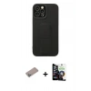 MARSİLYAN™- iPhone 12 Pro Max Kılıf Çekirdek Yansıma - Şeffaf Temperli Cam Ekran Koruyucu + Shine Kamera Lens Koruma Cam - SABE