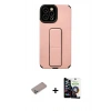 MARSİLYAN™- iPhone 12 Pro Max Kılıf Çekirdek Yansıma - Şeffaf Temperli Cam Ekran Koruyucu + Shine Kamera Lens Koruma Cam - SABE