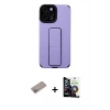 MARSİLYAN™- iPhone 12 Pro Max Kılıf Çekirdek Yansıma - Şeffaf Temperli Cam Ekran Koruyucu + Shine Kamera Lens Koruma Cam - SABE