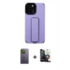MARSİLYAN™- iPhone 12 Pro Max Kılıf Çekirdek Yansıma - Şeffaf Temperli Cam Ekran Koruyucu + Neon Fosforlu Kamera Lens - YL