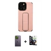 MARSİLYAN™- iPhone 12 Pro Max Kılıf Çekirdek Yansıma - Şeffaf Temperli Cam Ekran Koruyucu + Neon Fosforlu Kamera Lens - YL