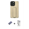 MARSİLYAN™- iPhone 12 Pro Max Kılıf Çekirdek Yansıma - Şeffaf Uv Polymer Nano Ekran Koruyucu + Metal Kamera Lens Koruma Cam - GD