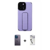 MARSİLYAN™- iPhone 12 Pro Max Kılıf Çekirdek Yansıma - Şeffaf Uv Polymer Nano Ekran Koruyucu + Neon Fosforlu Kamera Lens - MI