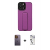 MARSİLYAN™- iPhone 12 Pro Max Kılıf Çekirdek Yansıma - Şeffaf Uv Polymer Nano Ekran Koruyucu + Neon Fosforlu Kamera Lens - SI