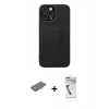 MARSİLYAN™- iPhone 12 Pro Max Kılıf Çekirdek Yansıma - Şeffaf Uv Polymer Nano Ekran Koruyucu + Renkli Kamera Lens Koruma Cam - TU