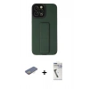 MARSİLYAN™- iPhone 12 Pro Max Kılıf Çekirdek Yansıma - Şeffaf Uv Polymer Nano Ekran Koruyucu + Renkli Kamera Lens Koruma Cam - SI