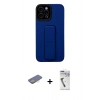 MARSİLYAN™- iPhone 12 Pro Max Kılıf Çekirdek Yansıma - Şeffaf Uv Polymer Nano Ekran Koruyucu + Renkli Kamera Lens Koruma Cam - SI