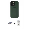 MARSİLYAN™- iPhone 12 Pro Max Kılıf Çekirdek Yansıma - Şeffaf Uv Polymer Nano Ekran Koruyucu + Renkli Kamera Lens Koruma Cam - TU