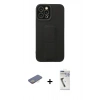 MARSİLYAN™- iPhone 12 Pro Max Kılıf Çekirdek Yansıma - Şeffaf Uv Polymer Nano Ekran Koruyucu + Renkli Kamera Lens Koruma Cam - SI