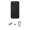 MARSİLYAN™- iPhone 12 Pro Max Kılıf Çekirdek Yansıma - Şeffaf Uv Polymer Nano Ekran Koruyucu + Shine Kamera Lens Koruma Cam - SABE