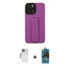 MARSİLYAN™- iPhone 12 Pro Max Kılıf Çekirdek Yansıma - Siyah 18D Cam Ekran Koruyucu + Shine Kamera Lens - LT