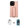 MARSİLYAN™- iPhone 12 Pro Max Kılıf Çekirdek Yansıma - Siyah 18D Cam Ekran Koruyucu + Shine Kamera Lens - LT