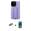 MARSİLYAN™- iPhone 12 Pro Max Kılıf Çekirdek Yansıma - Siyah 18D Cam Ekran Koruyucu + Renkli Kamera Lens Koruma Cam - PE