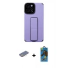 MARSİLYAN™- iPhone 12 Pro Max Kılıf Çekirdek Yansıma - Siyah 18D Cam Ekran Koruyucu + Renkli Kamera Lens Koruma Cam - SI