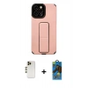 MARSİLYAN™- iPhone 12 Pro Max Kılıf Çekirdek Yansıma - Siyah 18D Cam Ekran Koruyucu + Shine Kamera Lens - GD