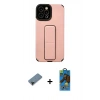 MARSİLYAN™- iPhone 12 Pro Max Kılıf Çekirdek Yansıma - Siyah 18D Cam Ekran Koruyucu + Shine Kamera Lens Koruma Cam - SH