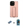 MARSİLYAN™- iPhone 12 Pro Max Kılıf Çekirdek Yansıma - Siyah 18D Cam Ekran Koruyucu + Shine Kamera Lens Koruma Cam - GD