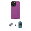 MARSİLYAN™- iPhone 12 Pro Max Kılıf Çekirdek Yansıma - Siyah 18D Cam Ekran Koruyucu + Shine Kamera Lens Koruma Cam - SH