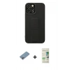 MARSİLYAN™- iPhone 12 Pro Max Kılıf Çekirdek Yansıma - Siyah 20D Premium Cam Ekran Koruyucu + Shine Kamera Lens Koruma Cam - GI