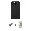 MARSİLYAN™- iPhone 12 Pro Max Kılıf Çekirdek Yansıma - Siyah 20D Premium Cam Ekran Koruyucu + Metal Kamera Lens Koruma Cam - GD