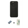 MARSİLYAN™- iPhone 12 Pro Max Kılıf Çekirdek Yansıma - Siyah 20D Premium Cam Ekran Koruyucu + Metal Kamera Lens Koruma Cam - SH