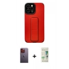 MARSİLYAN™- iPhone 12 Pro Max Kılıf Çekirdek Yansıma - Siyah 20D Premium Cam Ekran Koruyucu + Neon Fosforlu Kamera Lens - TU