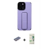 MARSİLYAN™- iPhone 12 Pro Max Kılıf Çekirdek Yansıma - Siyah 20D Premium Cam Ekran Koruyucu + Renkli Kamera Lens Koruma Cam - PE