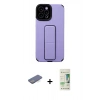 MARSİLYAN™- iPhone 12 Pro Max Kılıf Çekirdek Yansıma - Siyah 20D Premium Cam Ekran Koruyucu + Renkli Kamera Lens Koruma Cam - MI