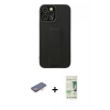 MARSİLYAN™- iPhone 12 Pro Max Kılıf Çekirdek Yansıma - Siyah 20D Premium Cam Ekran Koruyucu + Renkli Kamera Lens Koruma Cam - TU