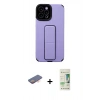 MARSİLYAN™- iPhone 12 Pro Max Kılıf Çekirdek Yansıma - Siyah 20D Premium Cam Ekran Koruyucu + Renkli Kamera Lens Koruma Cam - TU