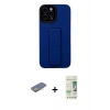 MARSİLYAN™- iPhone 12 Pro Max Kılıf Çekirdek Yansıma - Siyah 20D Premium Cam Ekran Koruyucu + Renkli Kamera Lens Koruma Cam - SI