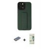 MARSİLYAN™- iPhone 12 Pro Max Kılıf Çekirdek Yansıma - Siyah 20D Premium Cam Ekran Koruyucu + Renkli Kamera Lens Koruma Cam - SI