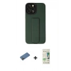 MARSİLYAN™- iPhone 12 Pro Max Kılıf Çekirdek Yansıma - Siyah 20D Premium Cam Ekran Koruyucu + Shine Kamera Lens Koruma Cam - GD