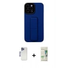 MARSİLYAN™- iPhone 12 Pro Max Kılıf Çekirdek Yansıma - Siyah 20D Premium Cam Ekran Koruyucu + Shine Kamera Lens - LT