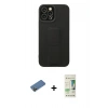 MARSİLYAN™- iPhone 12 Pro Max Kılıf Çekirdek Yansıma - Siyah 20D Premium Cam Ekran Koruyucu + Shine Kamera Lens Koruma Cam - GD