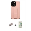 MARSİLYAN™- iPhone 12 Pro Max Kılıf Çekirdek Yansıma - Siyah 20D Premium Cam Ekran Koruyucu + Sierra Blue Shine Kamera Lens Koruma Cam