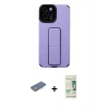 MARSİLYAN™- iPhone 12 Pro Max Kılıf Çekirdek Yansıma - Siyah 20D Premium Cam Ekran Koruyucu + Yeşil Renkli Kamera Lens Koruma Cam