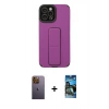 MARSİLYAN™- iPhone 12 Pro Max Kılıf Çekirdek Yansıma - Siyah 34D Izgaralı Cam + Sarı Neon Fosforlu Kamera Lens