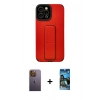 MARSİLYAN™- iPhone 12 Pro Max Kılıf Çekirdek Yansıma - Siyah 34D Izgaralı Cam + Sarı Neon Fosforlu Kamera Lens
