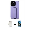 MARSİLYAN™- iPhone 12 Pro Max Kılıf Çekirdek Yansıma - Siyah 34D Izgaralı Cam + Shine Kamera Lens - GD