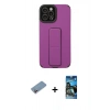 MARSİLYAN™- iPhone 12 Pro Max Kılıf Çekirdek Yansıma - Siyah 34D Izgaralı Cam + Shine Kamera Lens Koruma Cam - PE